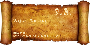 Vajsz Marina névjegykártya